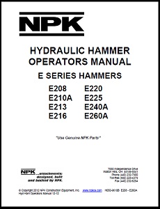 Large E Series Hydraulic Hammer Operators Manual