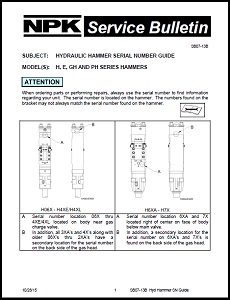 Hydraulic Hammer Serial Number Guide