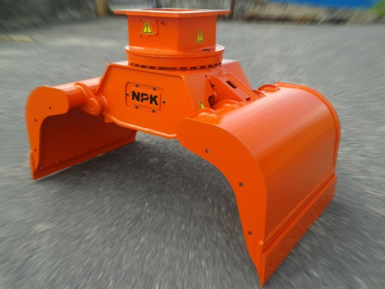 NPK DG-20 demolition & scrap grab specialized with solid arms, perfect for loading and unloading