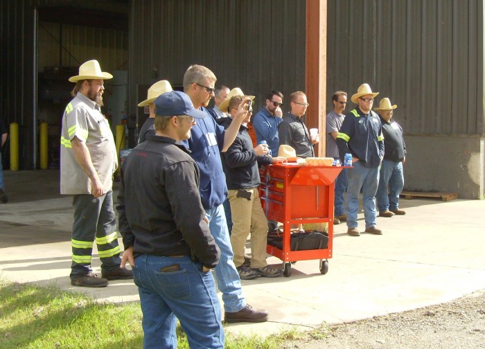 June 2018 NPK Service Conference - watching a participant complete the rodeo course